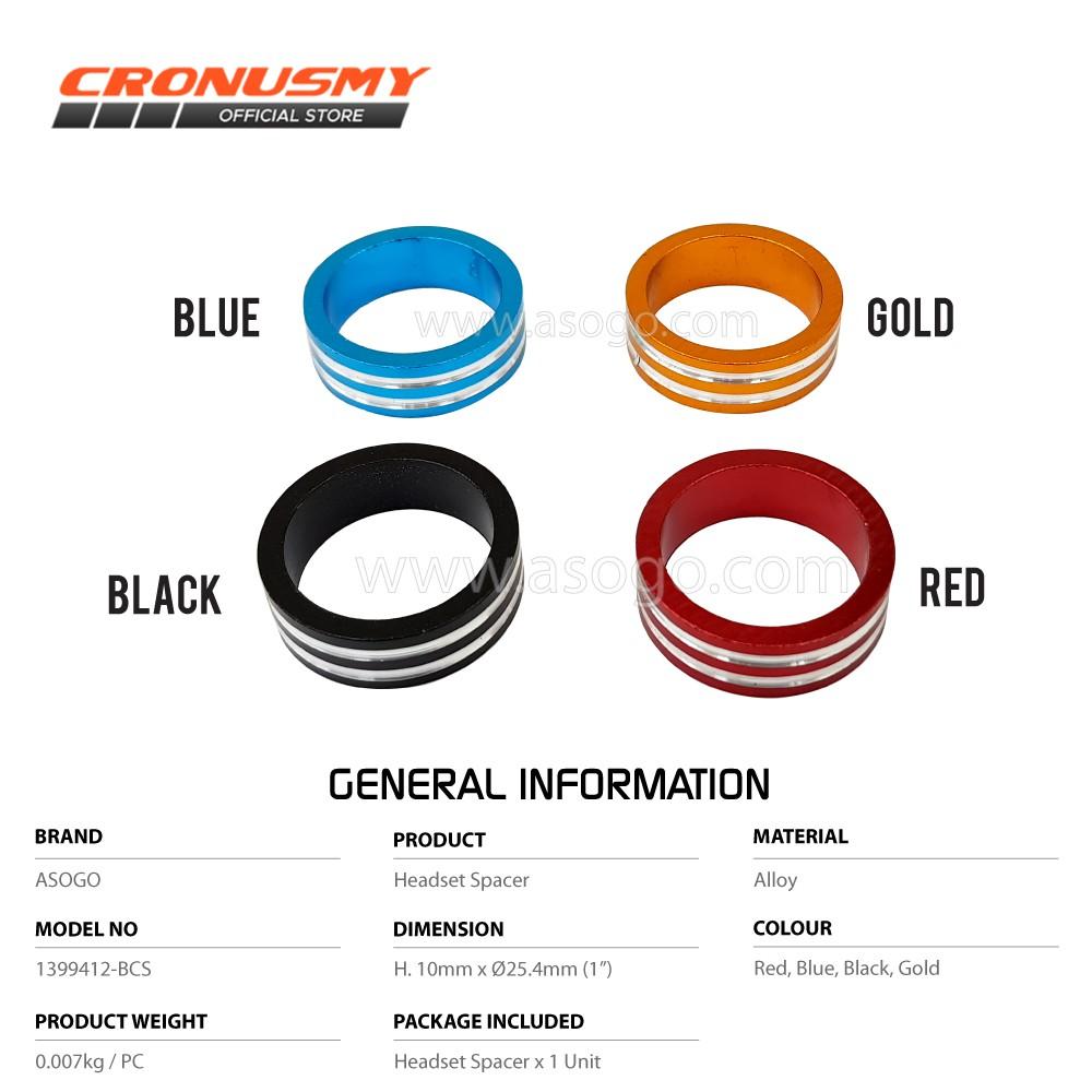 Ø25.4mm x 10mm Alloy Headset Spacer Ring for Bicycle (1PC) 1399412-BCS - Image 3