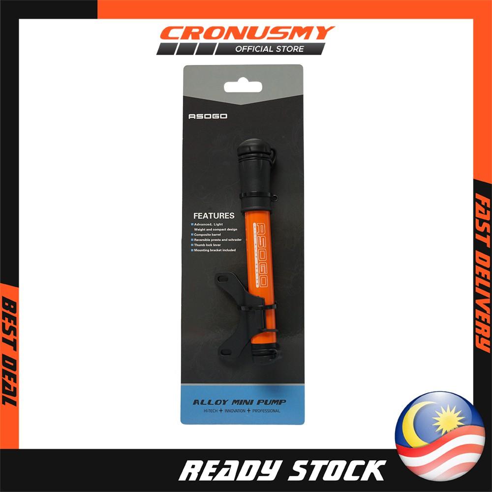 Asogo Bicycle Bike Alloy Mini Hand Pump with Valve Adapter & Clip 1399259-BCS - Image 8