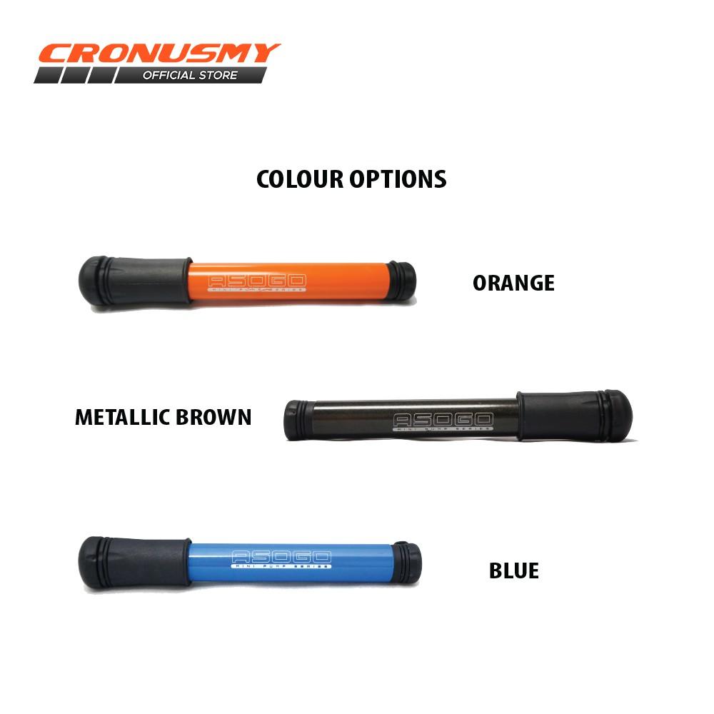 Asogo Bicycle Bike Alloy Mini Hand Pump with Valve Adapter & Clip 1399259-BCS - Image 2